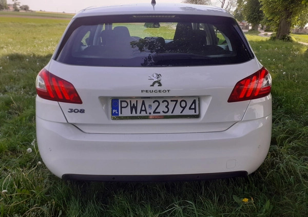 Peugeot 308 cena 38500 przebieg: 116360, rok produkcji 2015 z Wyszogród małe 466